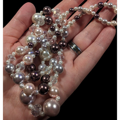 Handmade Elegant Coquette Faux Pearl And Glass Beaded Necklaces