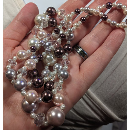 Handmade Elegant Coquette Faux Pearl And Glass Beaded Necklaces
