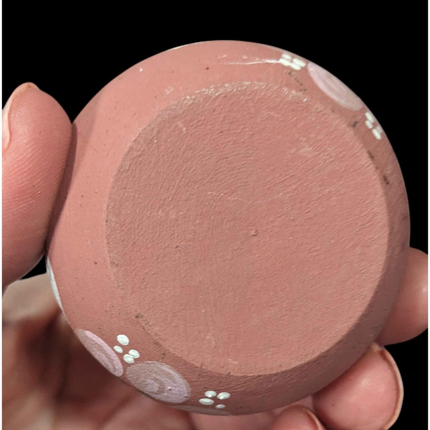 Pink Floral Hand Painted Wooden Mini Trinket Box