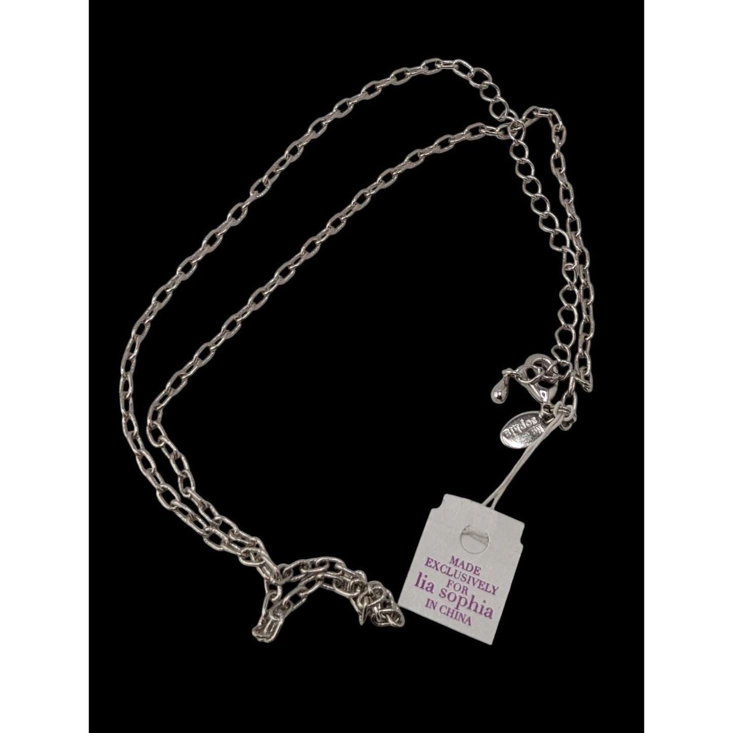 Lia Sophia Silver Chain Necklace Classic Casual Jewelry Minimalist Everyday Accessory