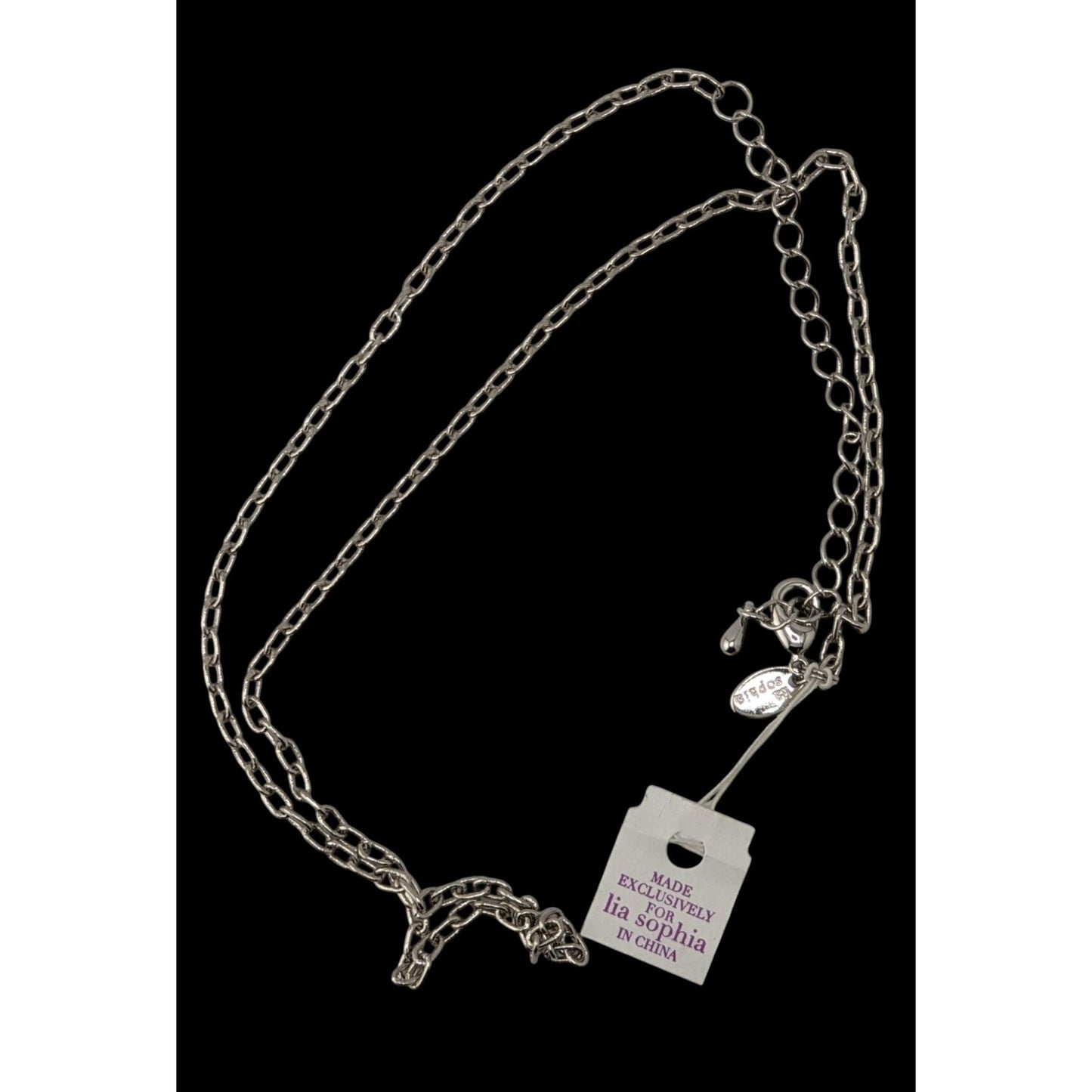 Lia Sophia Silver Chain Necklace Classic Casual Jewelry Minimalist Everyday Accessory