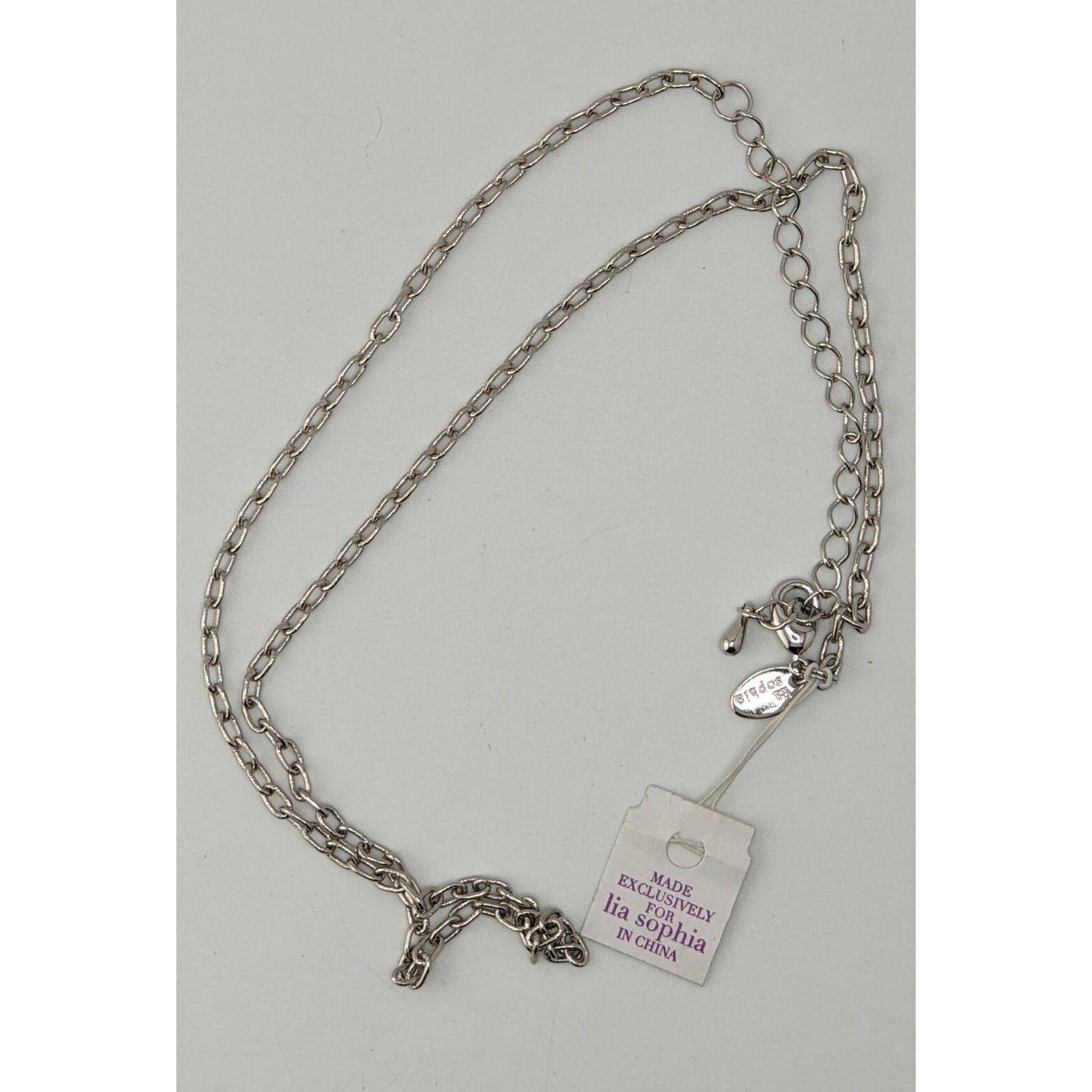 Lia Sophia Silver Chain Necklace Classic Casual Jewelry Minimalist Everyday Accessory
