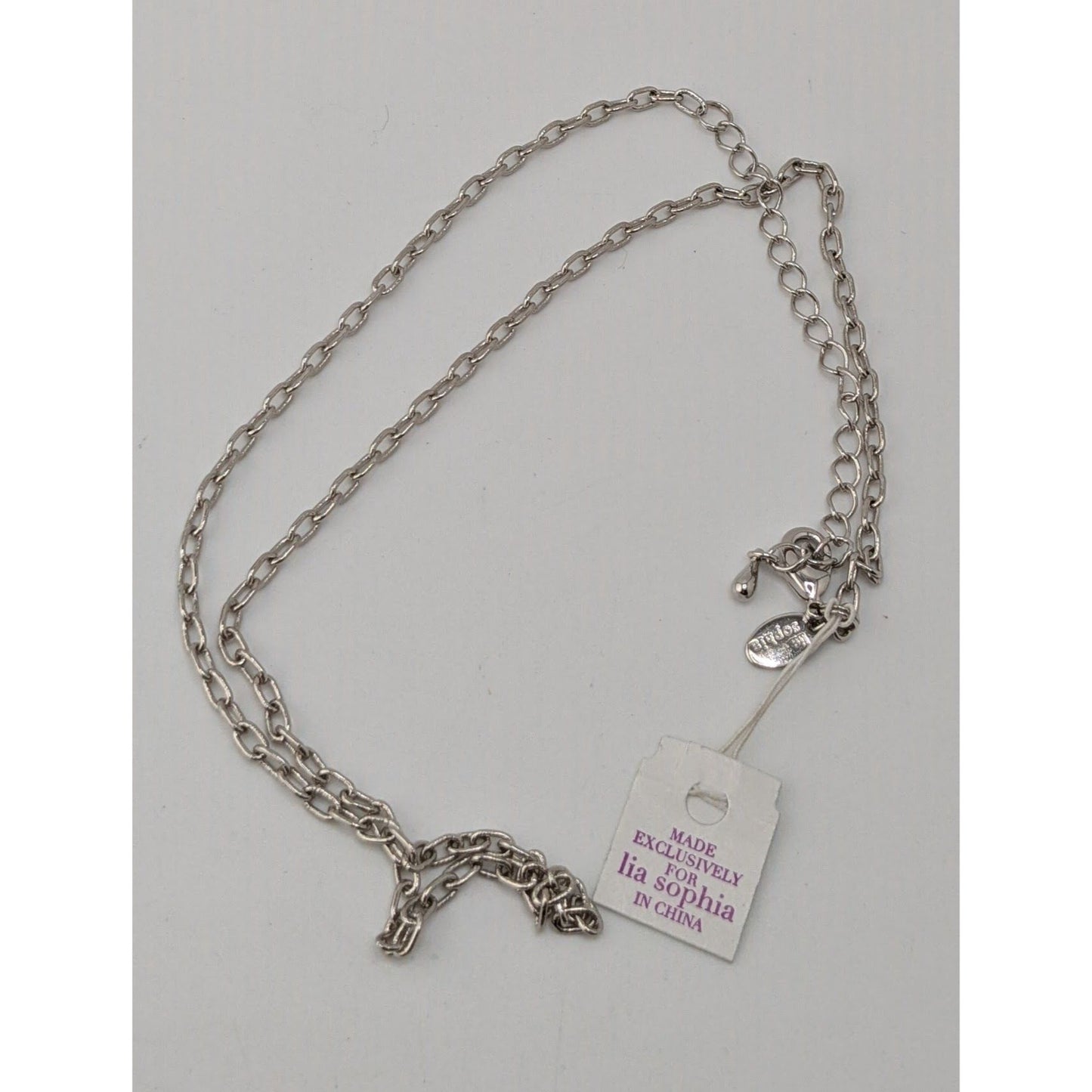 Lia Sophia Silver Chain Necklace Classic Casual Jewelry Minimalist Everyday Accessory