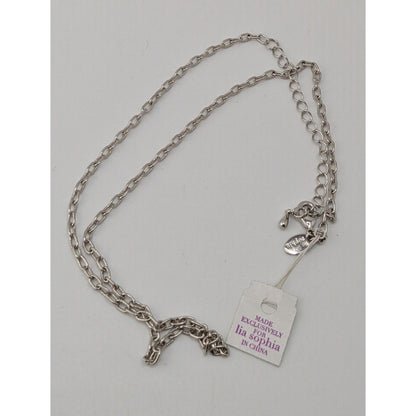 Lia Sophia Silver Chain Necklace Classic Casual Jewelry Minimalist Everyday Accessory