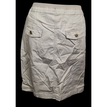 Olivia & Martin Floral Embroidered Khaki Skirt