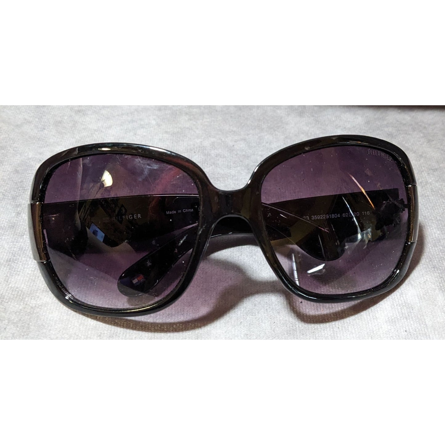 Vintage Black And Silver Tommy Hilfiger Sunglasses