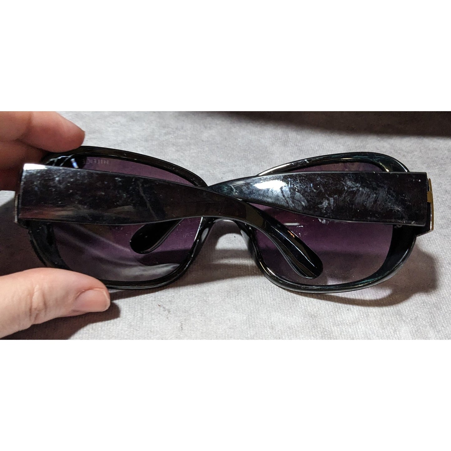 Vintage Black And Silver Tommy Hilfiger Sunglasses