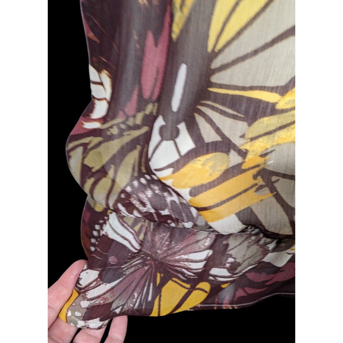 Vintage Royal Chicks Bohemian Butterfly Semi Sheer Top Size Medium