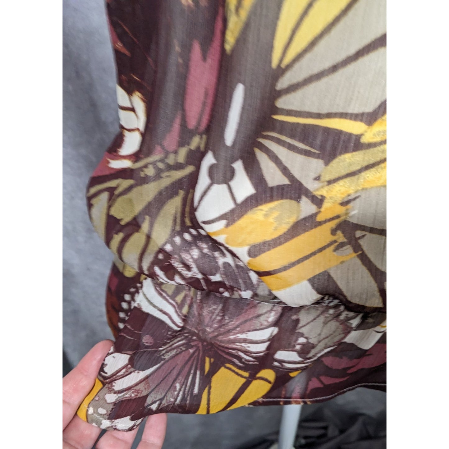 Vintage Royal Chicks Bohemian Butterfly Semi Sheer Top Size Medium