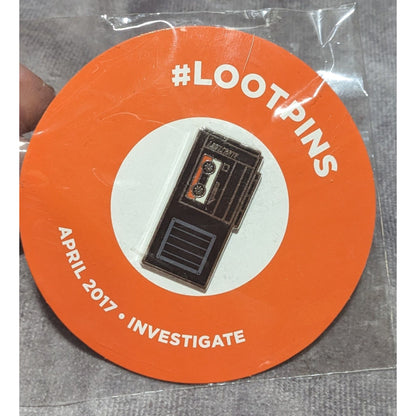 Geekcore Retro Tech Loot Crate April 2017 Investigate Cassette Lapel Pin