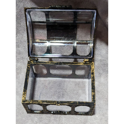 Clear And Gold Mini Plastic Pirate Treasure Chest