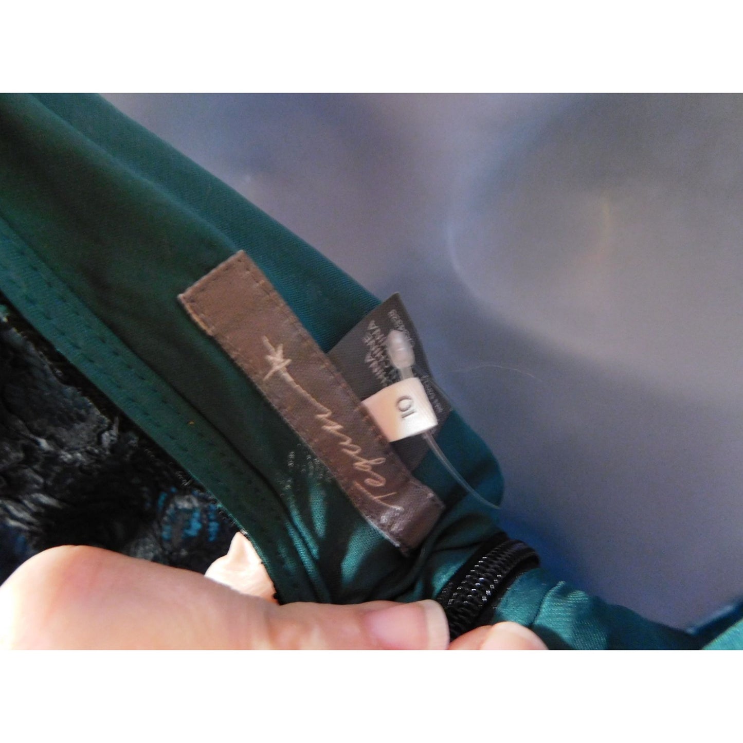 Tegan Black And Green Gothic Lace Dress NWT