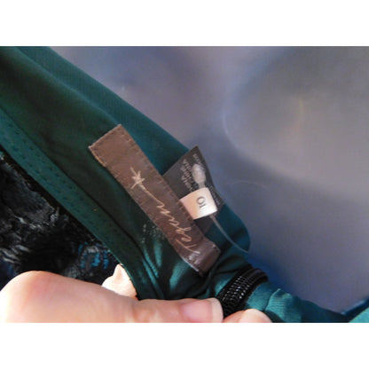 Tegan Black And Green Gothic Lace Dress NWT