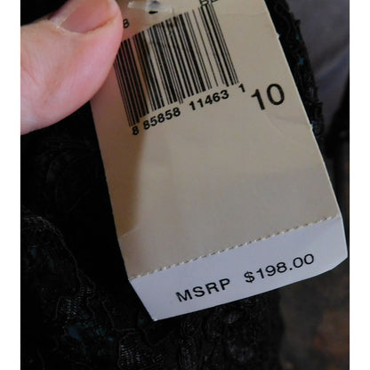 Tegan Black And Green Gothic Lace Dress NWT