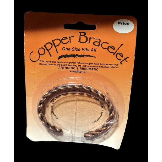 Pure Copper Unbranded Metal Braided Cuff Bracelet