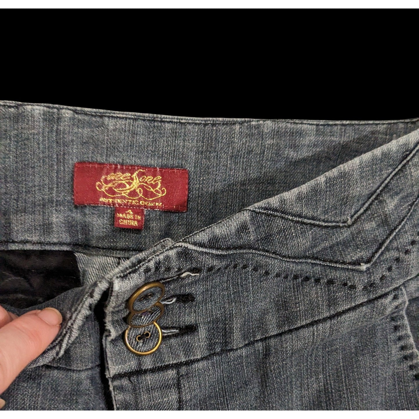 Casual Flared Three Button Jeans by One 5 One