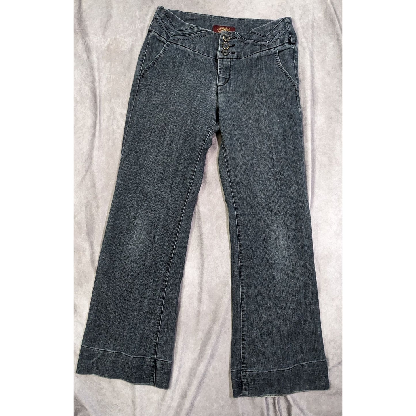 Casual Flared Three Button Jeans by One 5 One