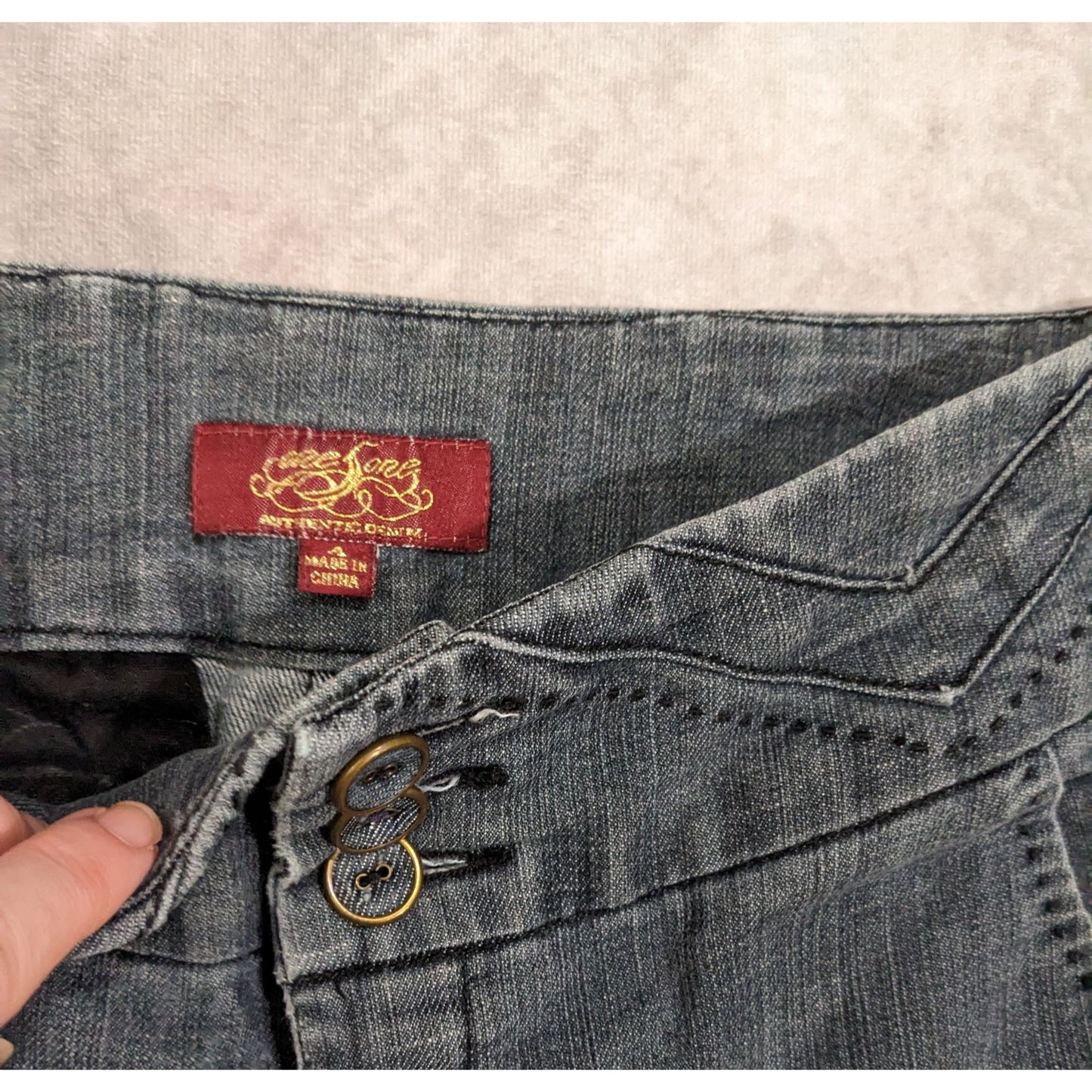 Casual Flared Three Button Jeans by One 5 One