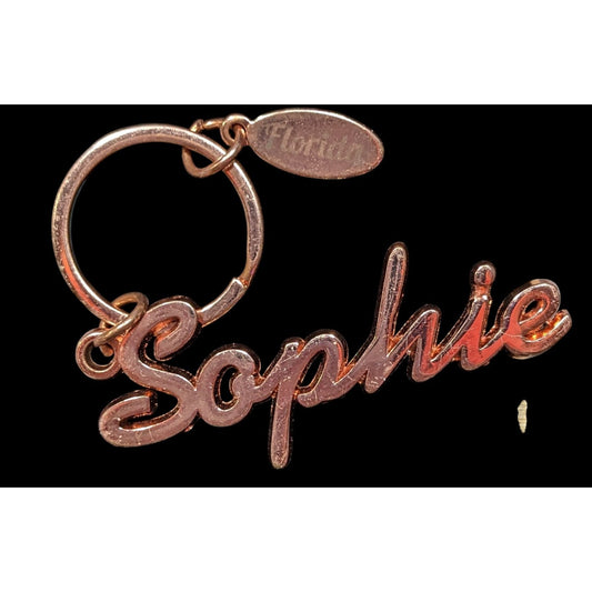 Sophie Rose Gold Tone Keychain With Florida Charm