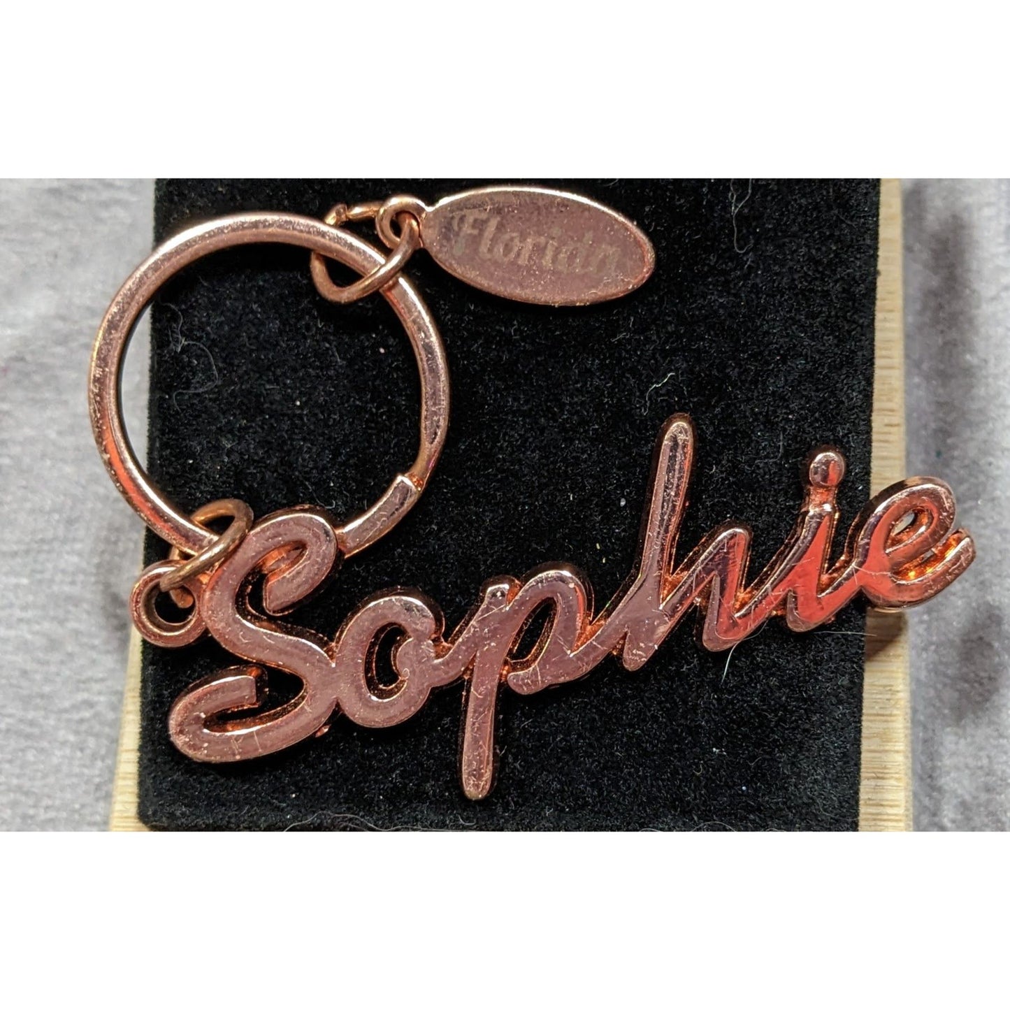 Sophie Rose Gold Tone Keychain With Florida Charm
