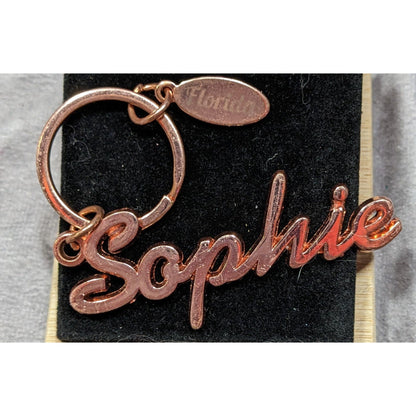 Sophie Rose Gold Tone Keychain With Florida Charm