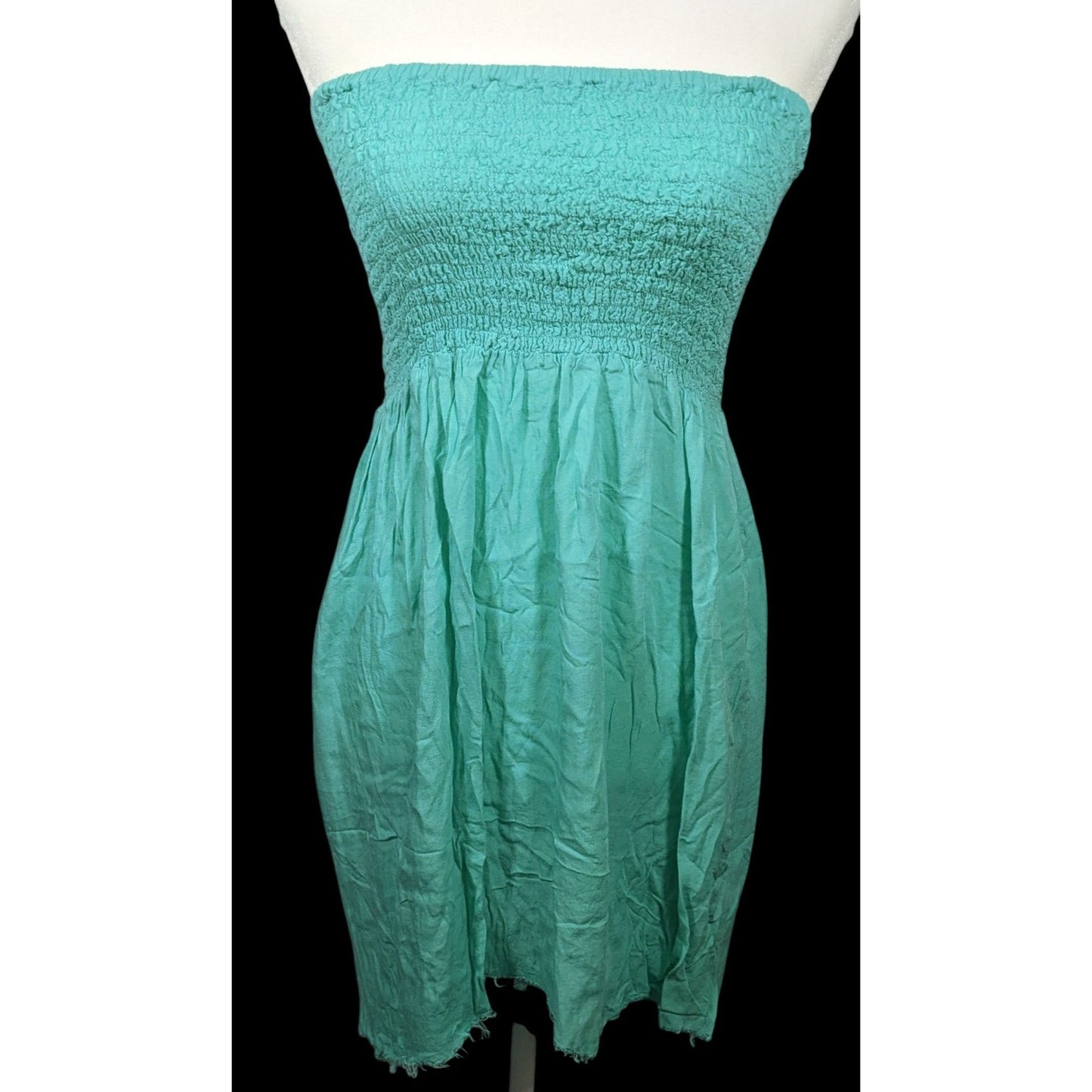 Sexy Folies France Ruched Top Turquoise Tube Dress