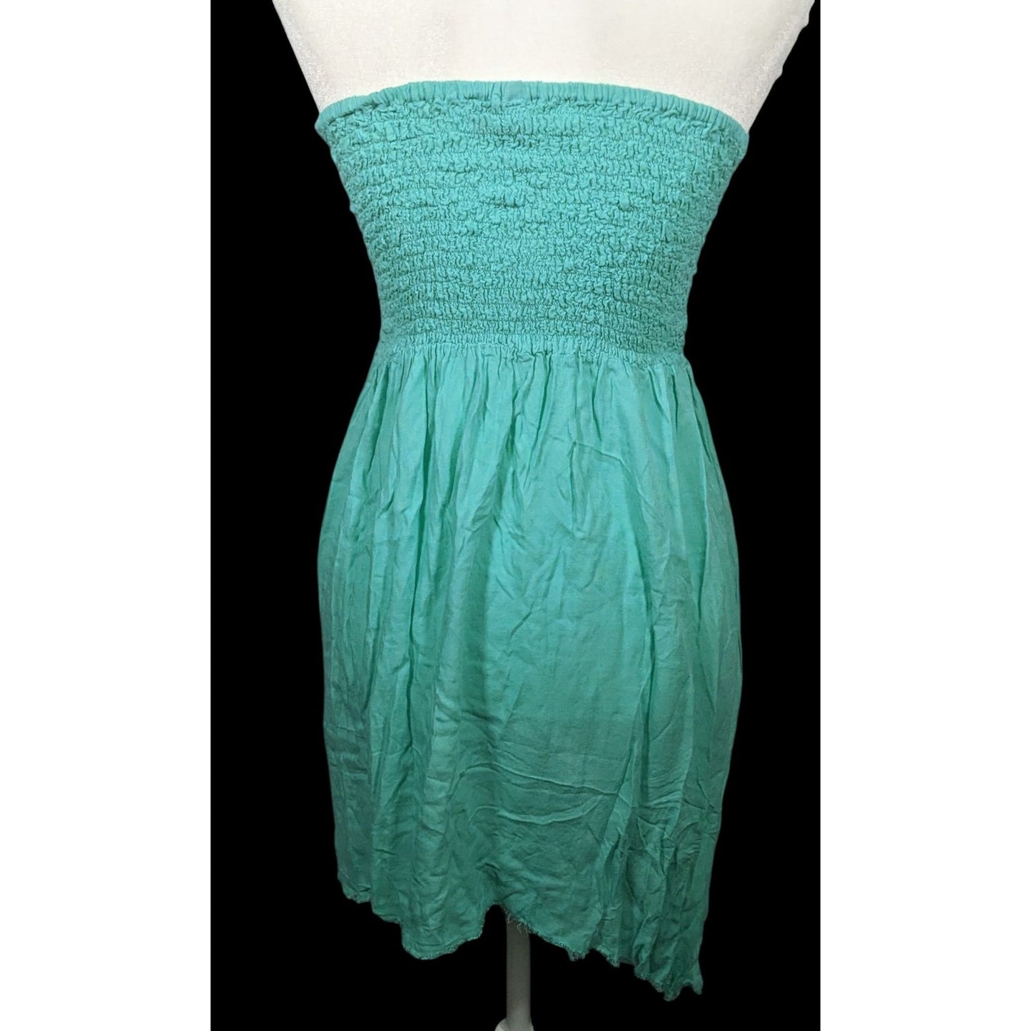 Sexy Folies France Ruched Top Turquoise Tube Dress