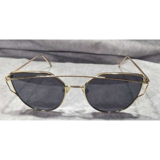 Sojos Abstract Aviator Gold Tone Rimmed Sunglasses