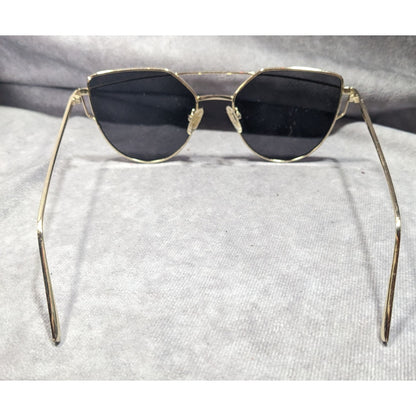 Sojos Abstract Aviator Gold Tone Rimmed Sunglasses