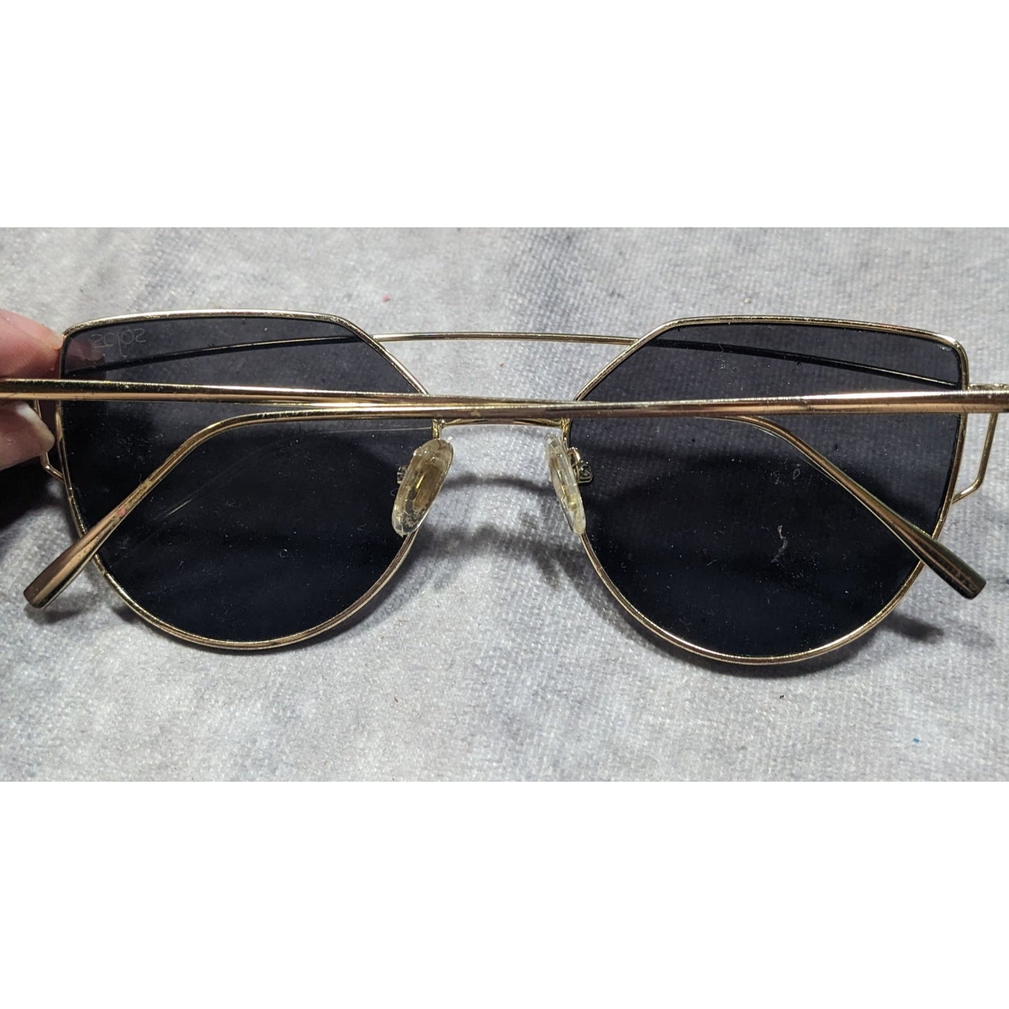 Sojos Abstract Aviator Gold Tone Rimmed Sunglasses