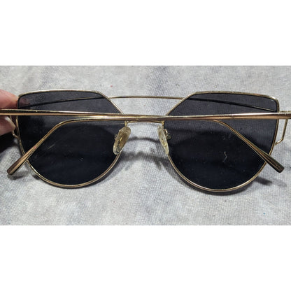 Sojos Abstract Aviator Gold Tone Rimmed Sunglasses