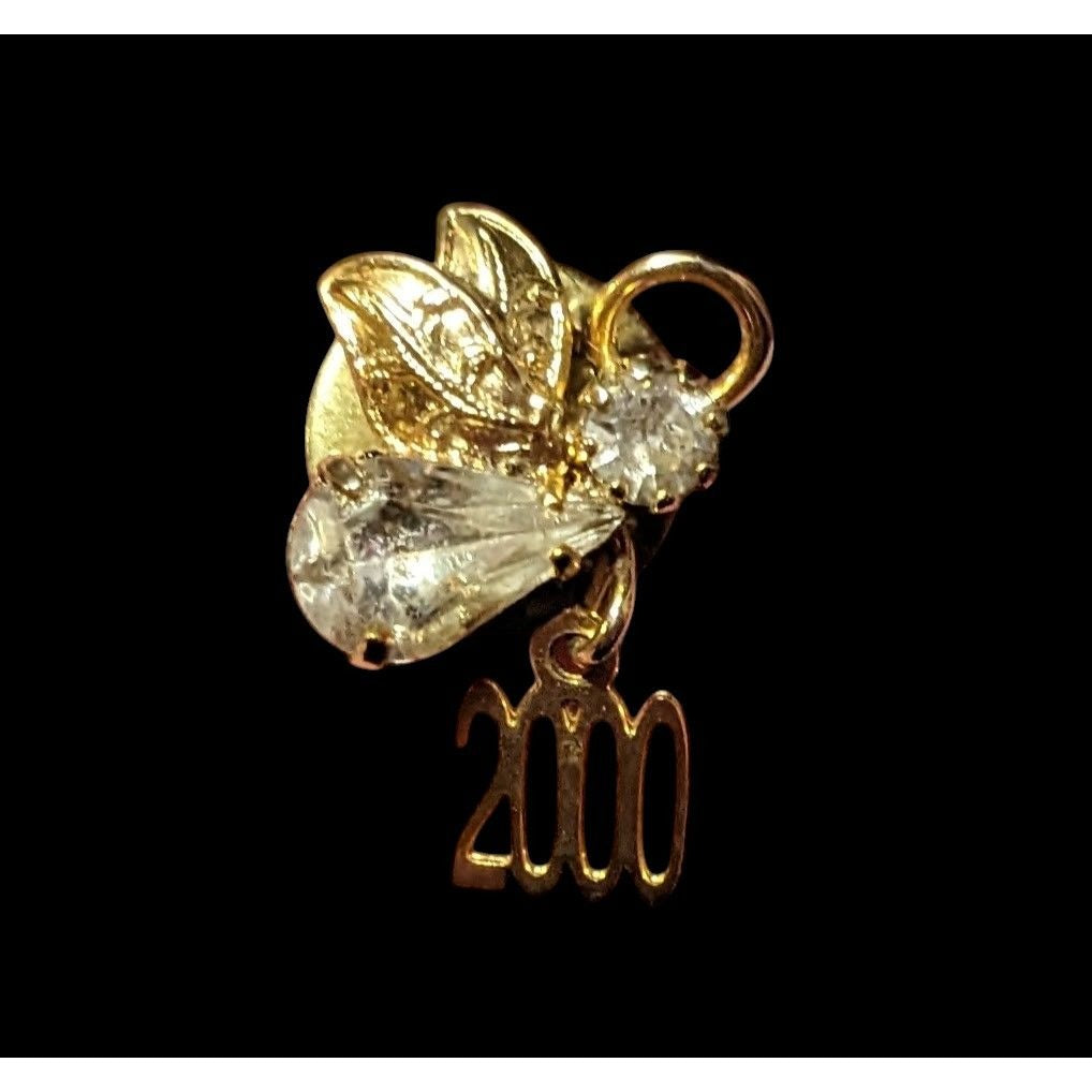 Vintage 2000 Gold Tone Guardian Angel Lapel Pin