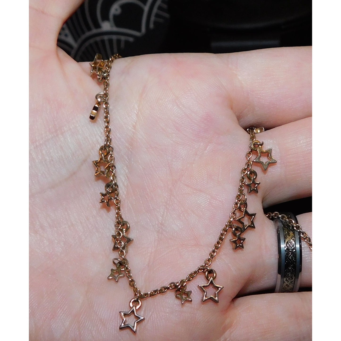 Dainty Silver Tone Star Charm  Necklace