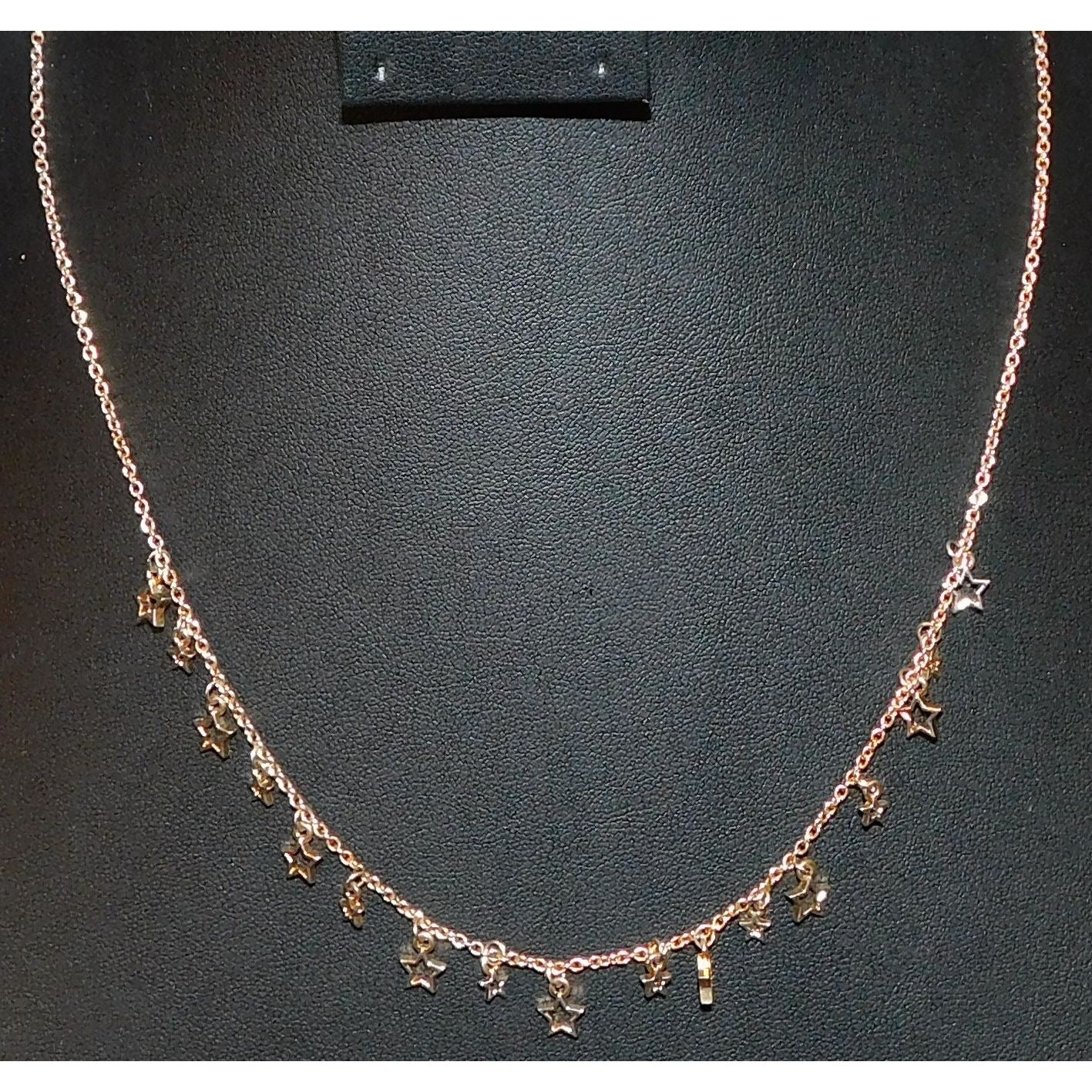 Dainty Silver Tone Star Charm  Necklace