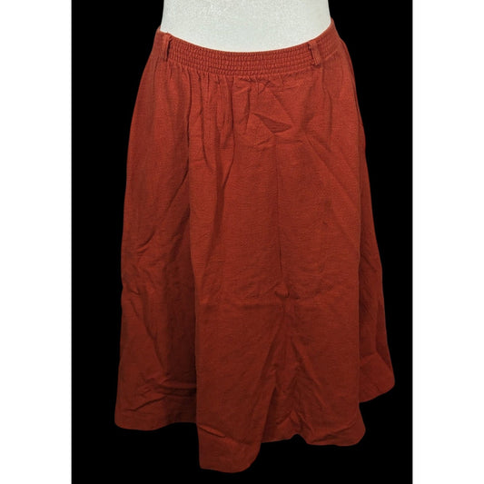 Vintage Cottagecore West Coast Connection Rust Midi Skirt