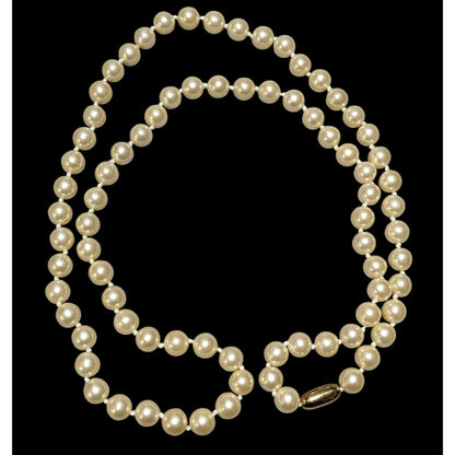 Vintage Glam Cream Faux Pearl Beaded Necklace