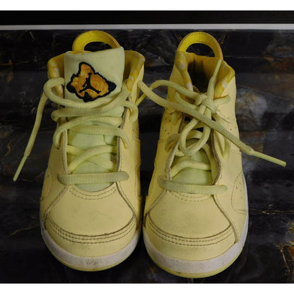 Air Jordan 6 Retro "Citron Tint" Dynamic Yellow Kids Sneakers Pre-Owned