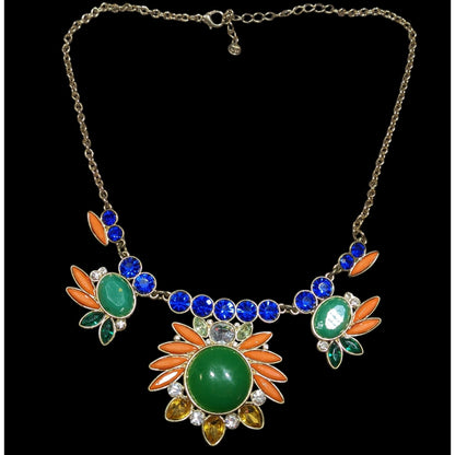 Elegant Glam Birds Of Paradise Gemmed Necklace