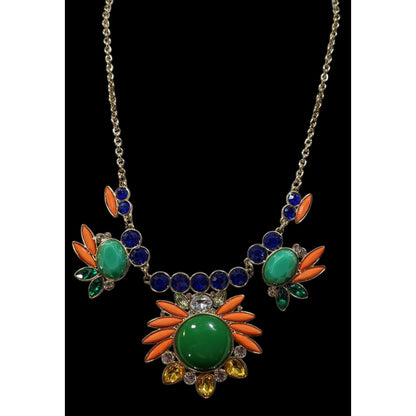 Elegant Glam Birds Of Paradise Gemmed Necklace