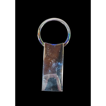 JW Collection Sleek Bright Silver Tone Keychain