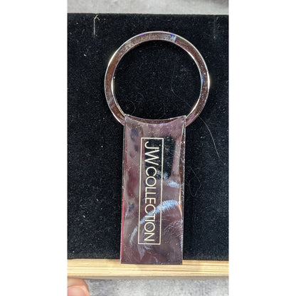 JW Collection Sleek Bright Silver Tone Keychain