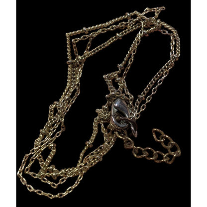 Dainty Minimalist Gold Tone Double Layer Chain Necklace