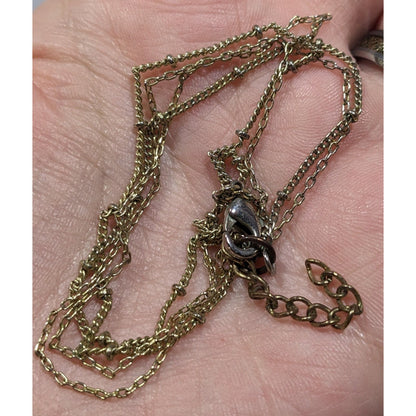 Dainty Minimalist Gold Tone Double Layer Chain Necklace