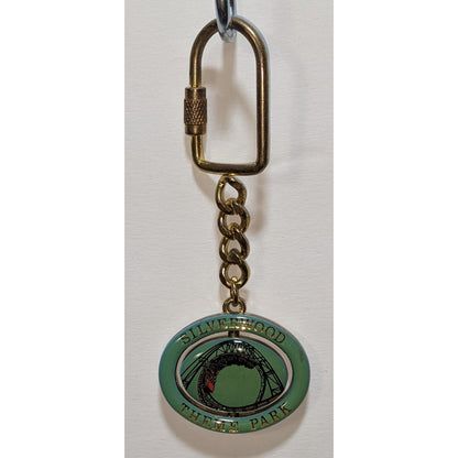 Silverwood Theme Park Spinning Keychain With Vintage Train & Coaster Design