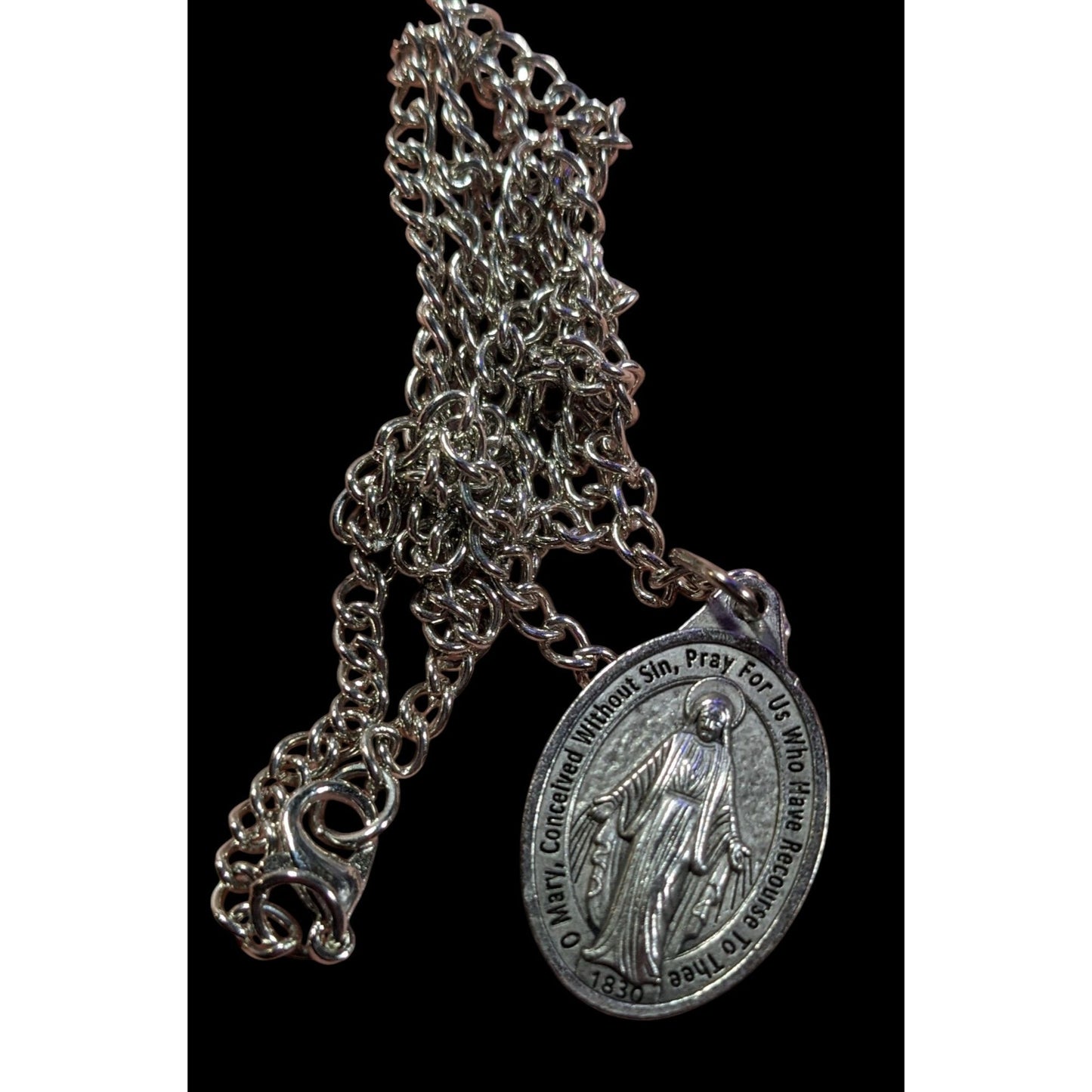 Catholic Religious Mother Mary Pendant Prayer Necklace