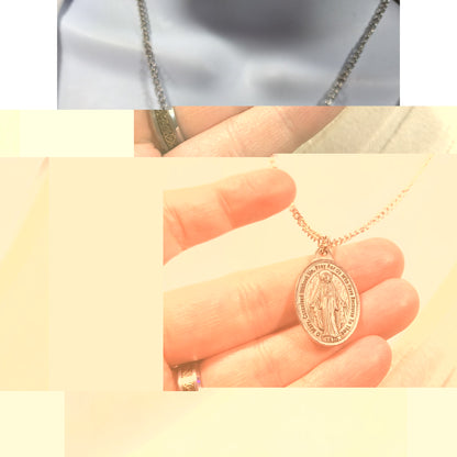 Catholic Religious Mother Mary Pendant Prayer Necklace