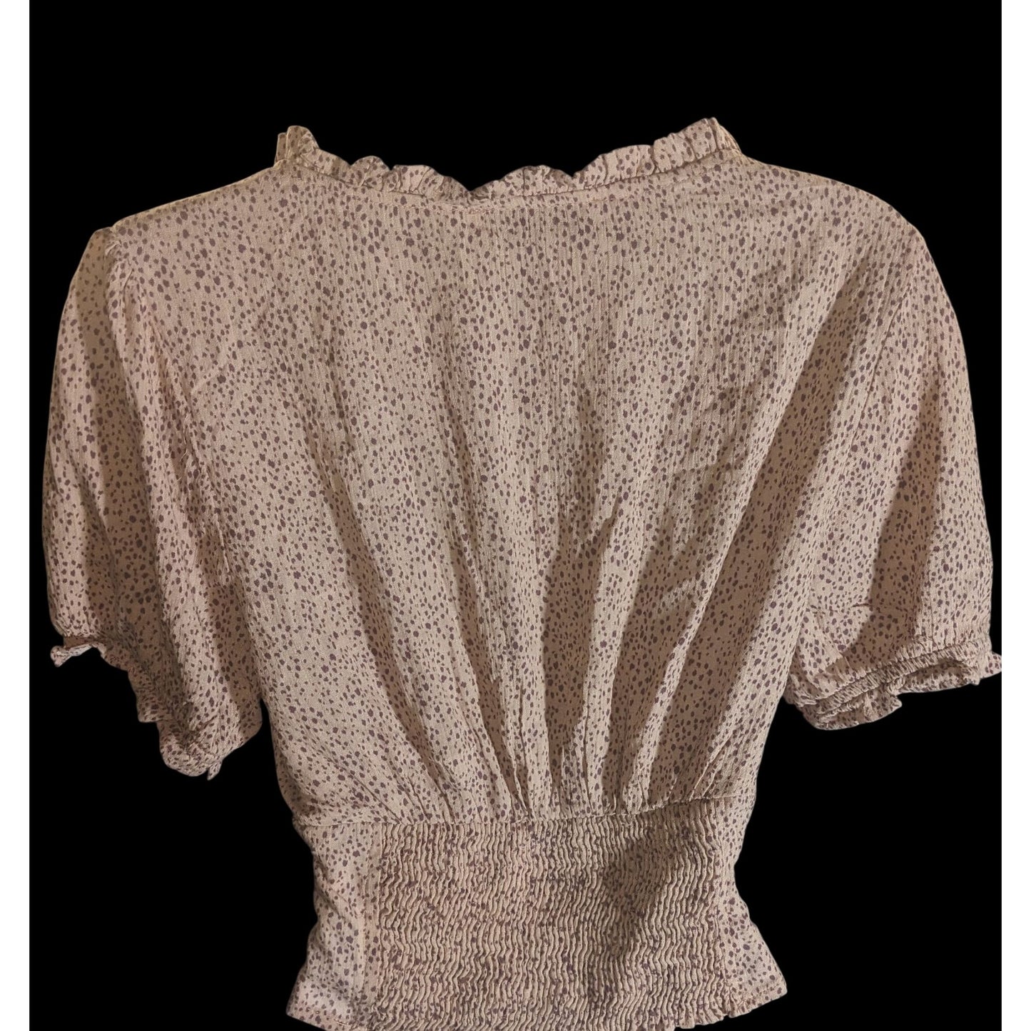 Paper Crane Speckled Top Pink Romantic Springwear Feminine Blouse