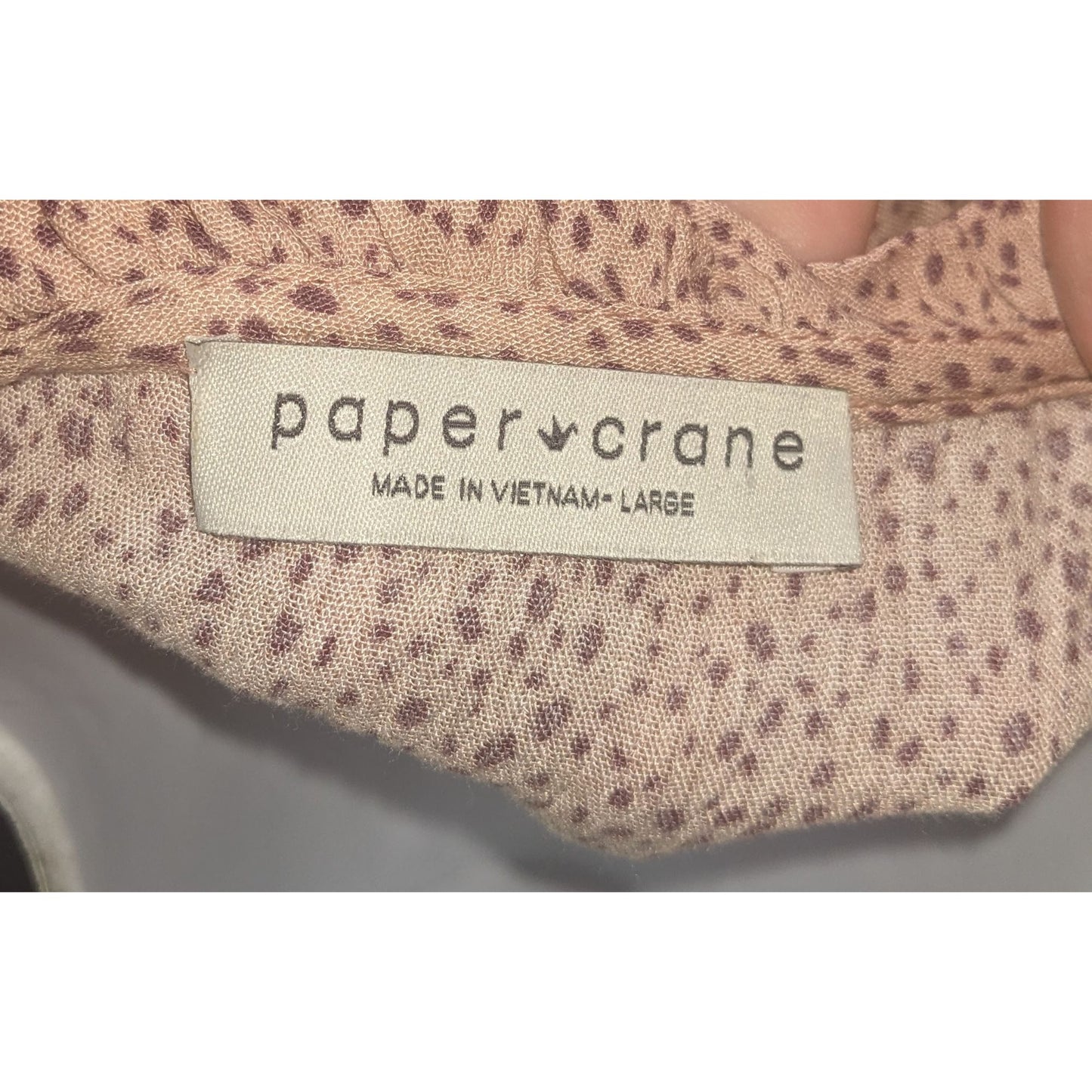 Paper Crane Speckled Top Pink Romantic Springwear Feminine Blouse