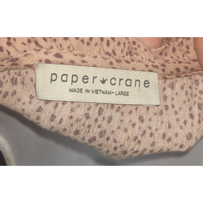 Paper Crane Speckled Top Pink Romantic Springwear Feminine Blouse