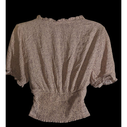 Paper Crane Speckled Top Pink Romantic Springwear Feminine Blouse